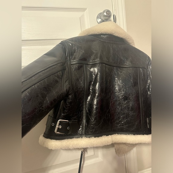 All Saints Shearling Jacket medium - Picture 6 of 12